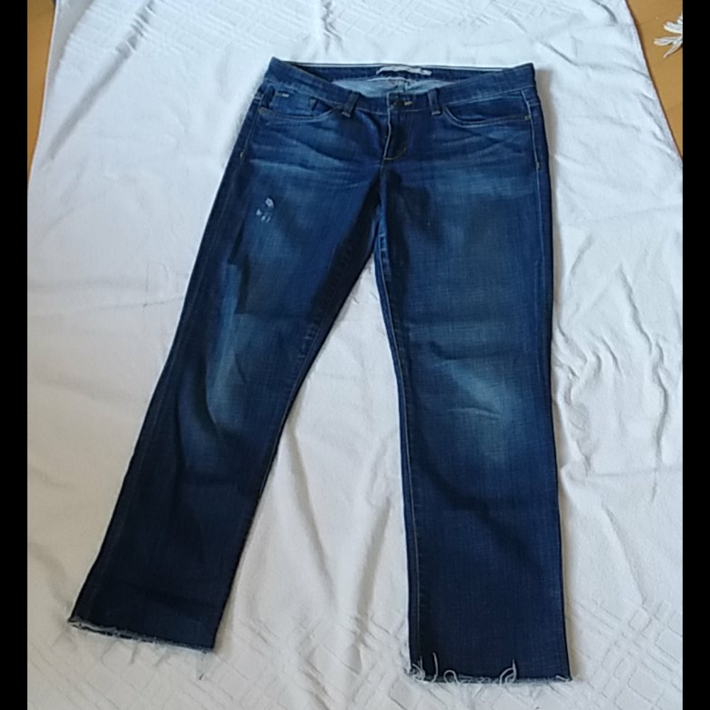 Joe's Jeans, mid rise slim crop, medium indigo